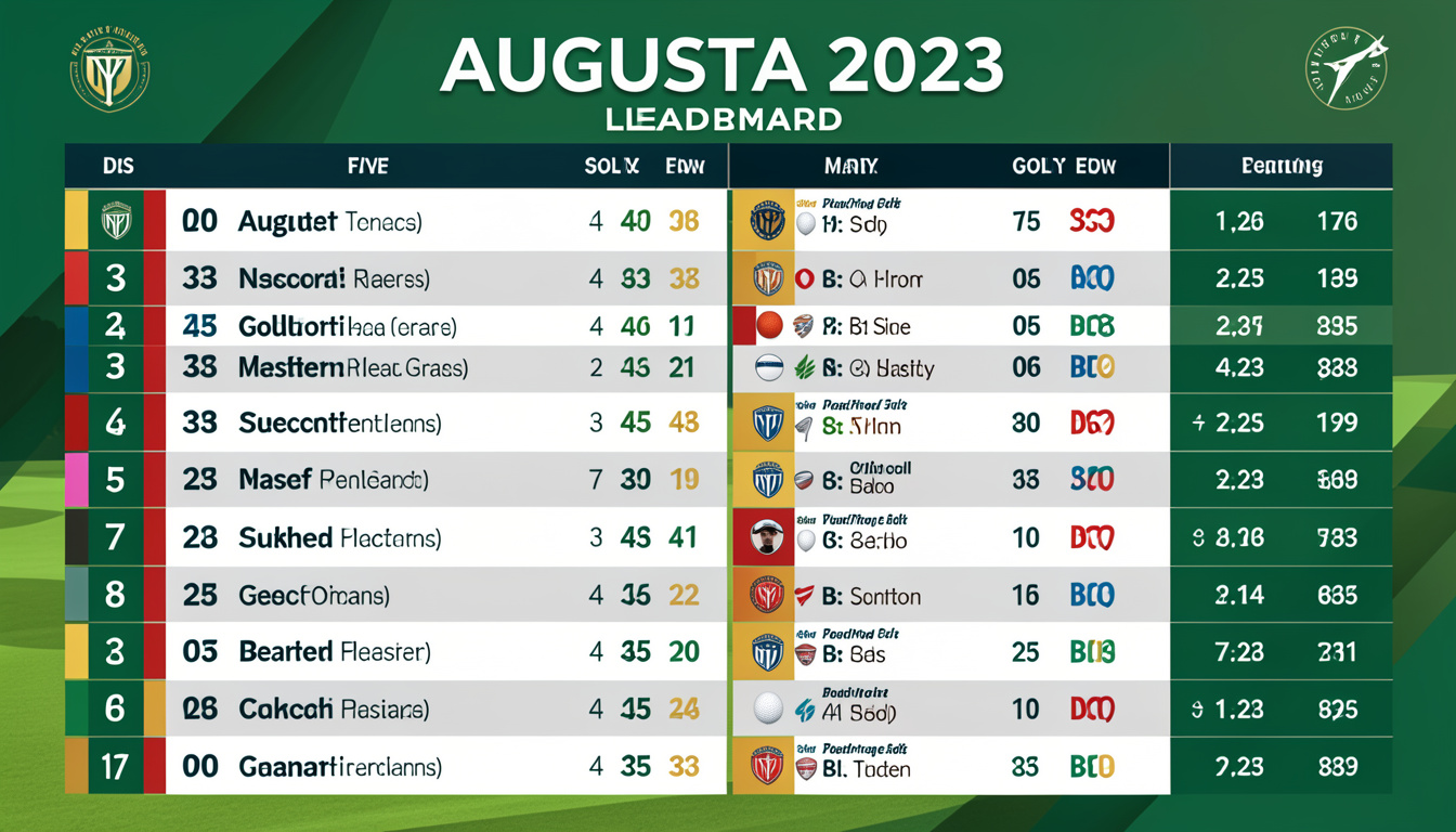 leaderboard augusta 2023