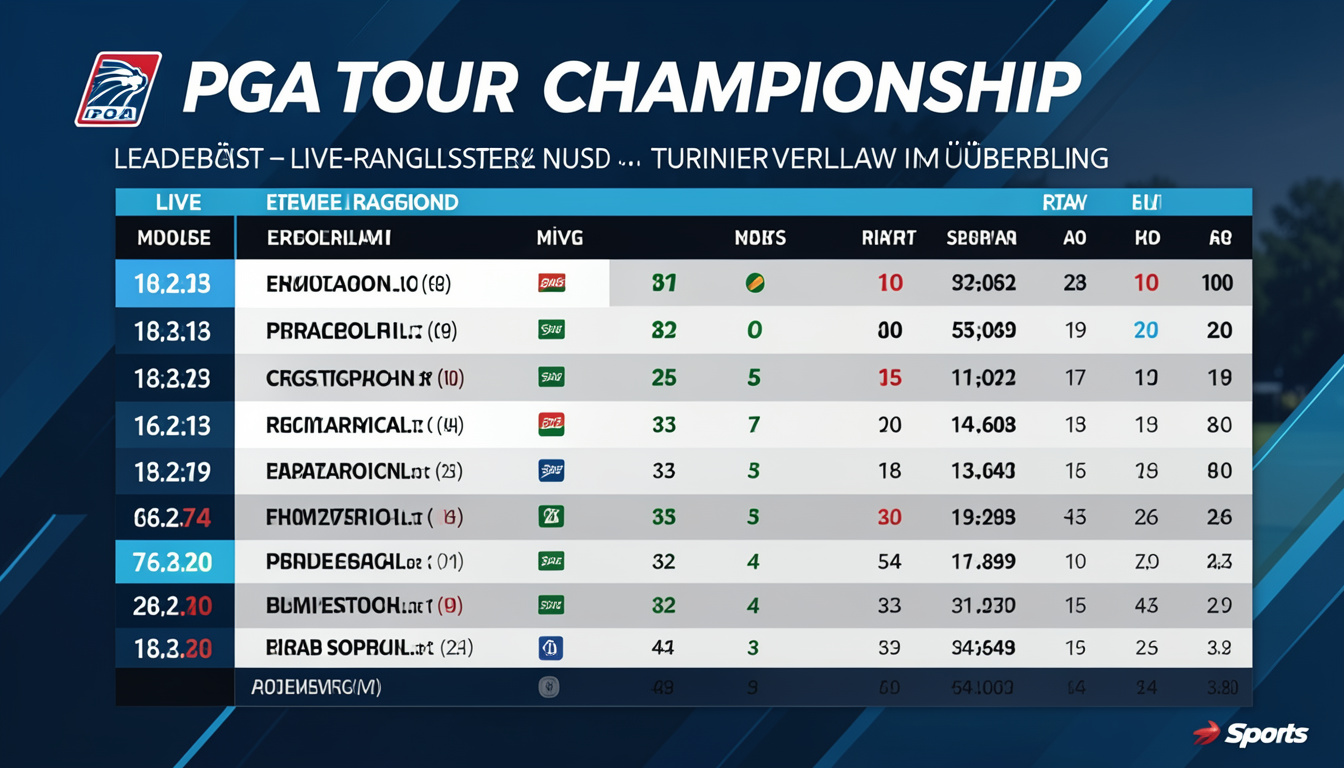 pga tour championship leaderboard